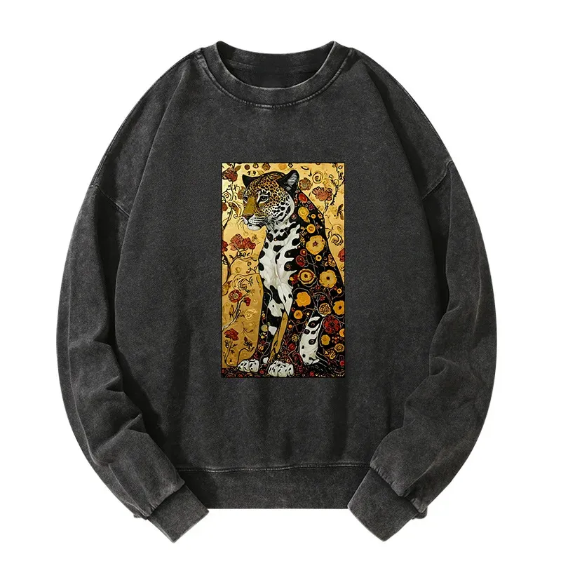 Tokyo-Tiger Magnificent Leopard Washed Sweatshirt