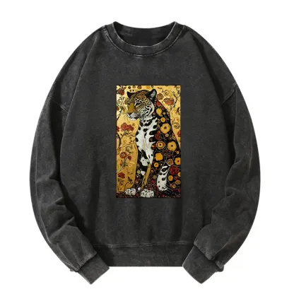 Tokyo-Tiger Magnificent Leopard Washed Sweatshirt