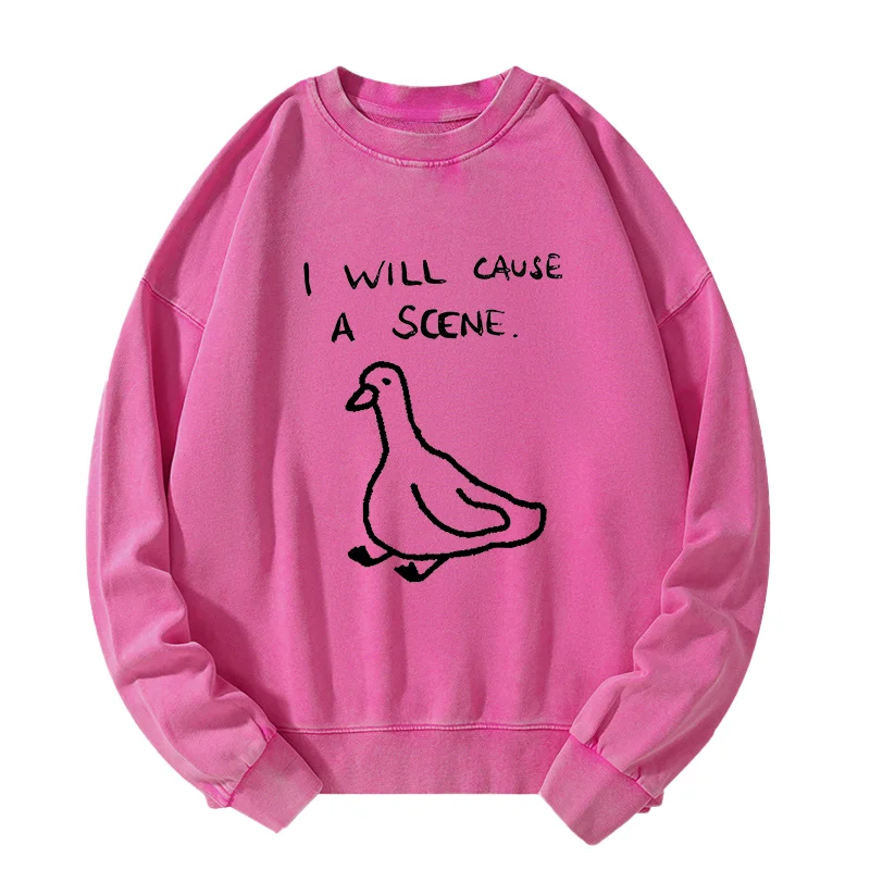 Tokyo-Tiger Stupid Goose Funny Japan Retro Washed Sweatshirt