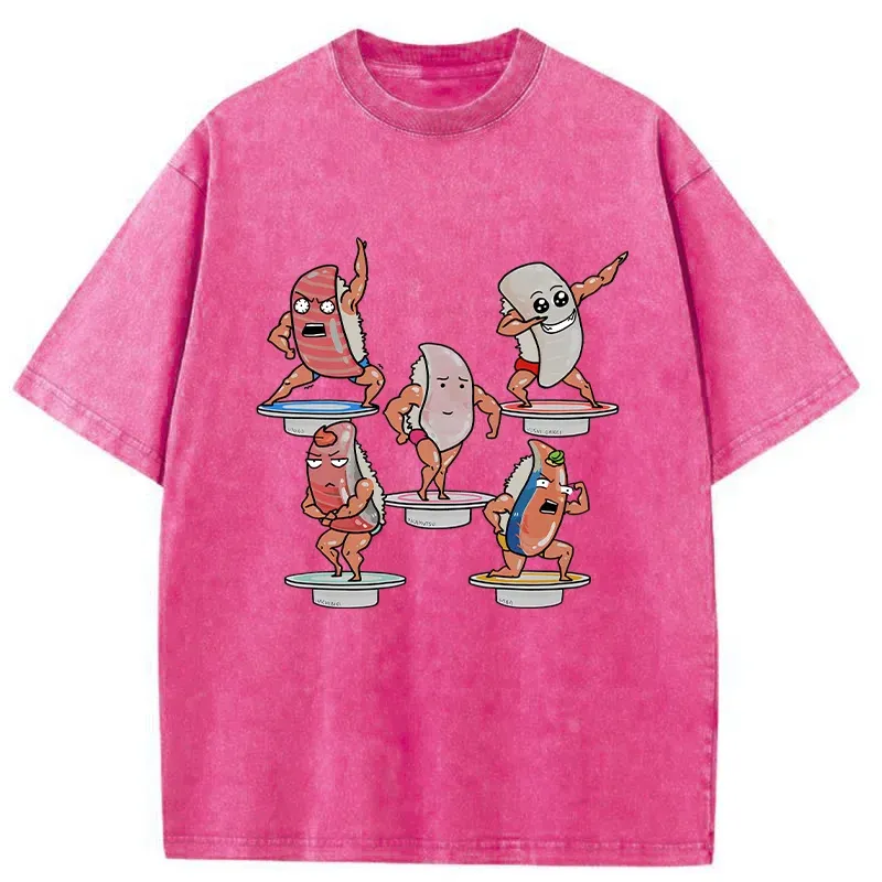 Tokyo-Tiger Fitness Sushi Washed T-Shirt