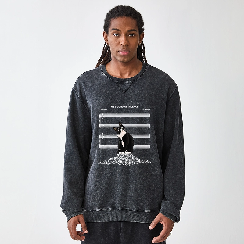 Tokyo-Tiger The Sound Of Silence Washed Terry Sweatshirt