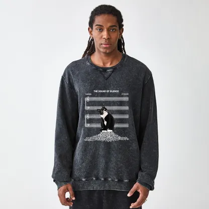 Tokyo-Tiger The Sound Of Silence Washed Terry Sweatshirt
