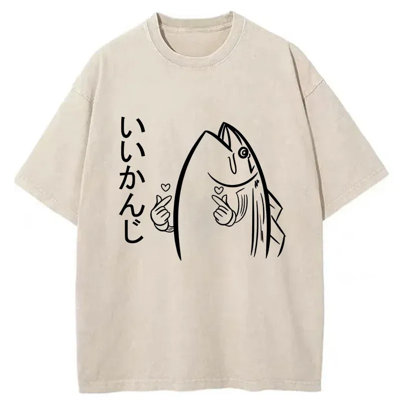 Tokyo-Tiger Fishman Expressing Love Washed T-Shirt