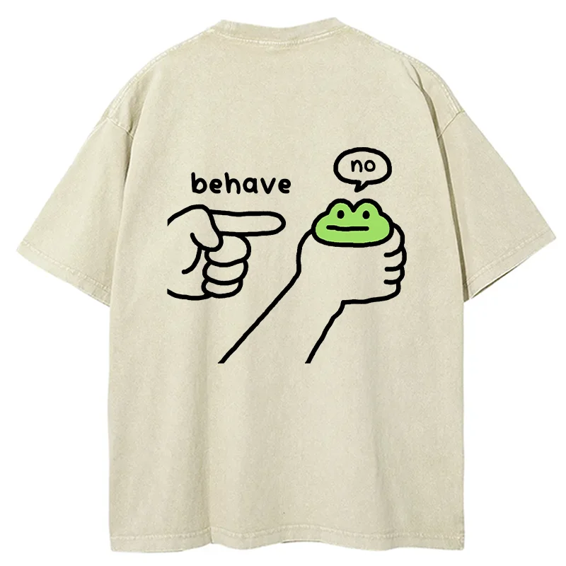 Tokyo-Tiger Dishonest Frog Back Washed T-Shirt