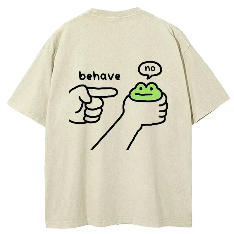 Tokyo-Tiger Dishonest Frog Back Washed T-Shirt