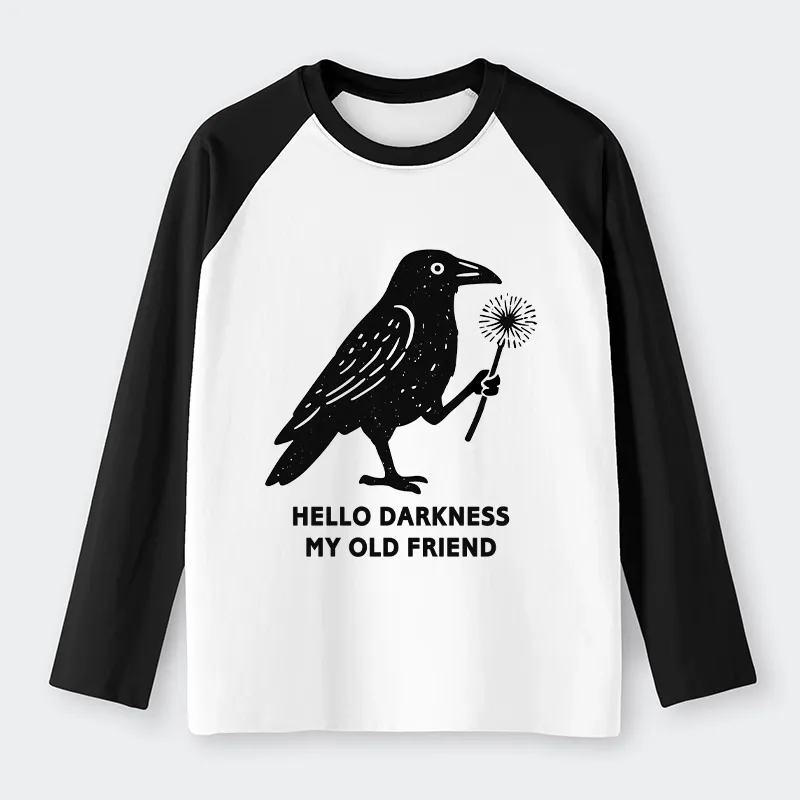 Tokyo-Tiger My Old Friend The Crow Raglan Long Sleeve T-shirt