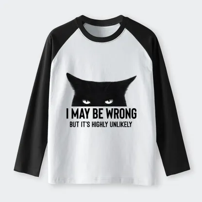 Tokyo-Tiger Cat Can Do No Wrong Raglan Long Sleeve T-shirt