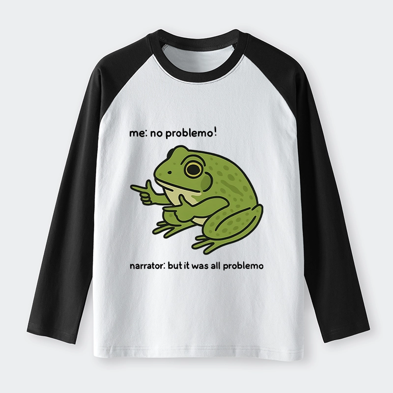 Tokyo-Tiger Stupid Frog Meme Raglan Long Sleeve T-shirt