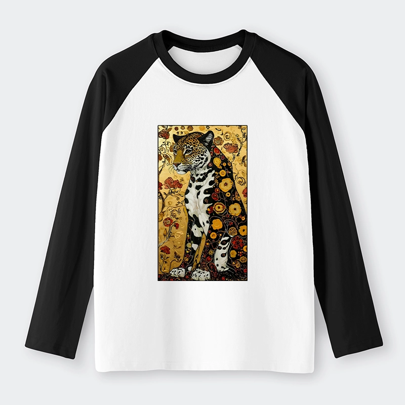 Tokyo-Tiger Magnificent Leopard Raglan Long Sleeve T-shirt
