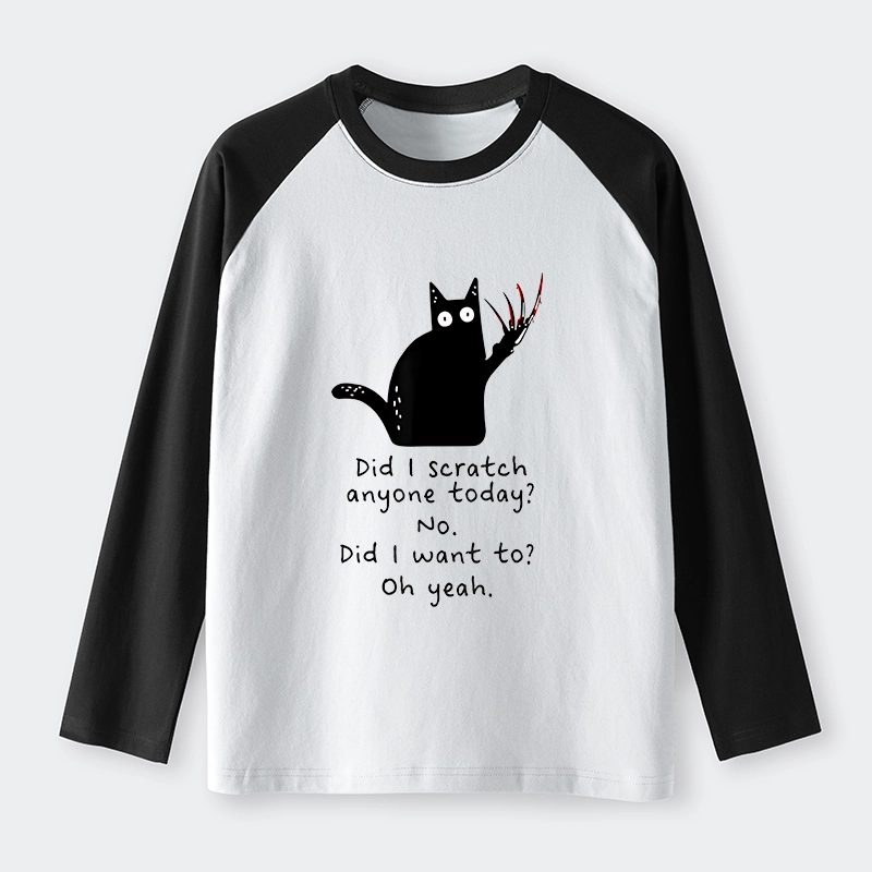 Tokyo-Tiger Cats With Sharp Claws Raglan Long Sleeve T-shirt