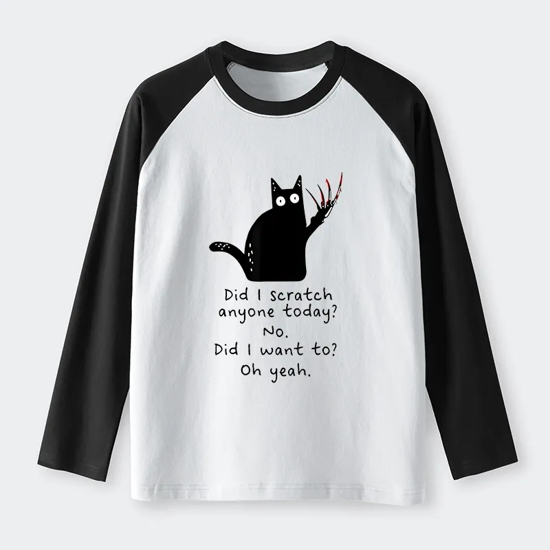 Tokyo-Tiger Cats With Sharp Claws Raglan Long Sleeve T-shirt