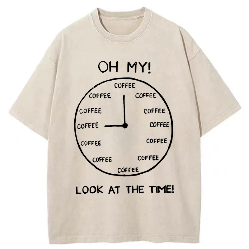 Tokyo-Tiger Coffee Time Washed T-Shirt