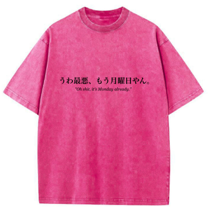 Tokyo-Tiger It's Already Monday Washed T-Shirt