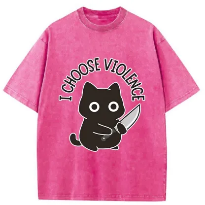 Tokyo-Tiger Threat Of The Black Cat Washed T-Shirt