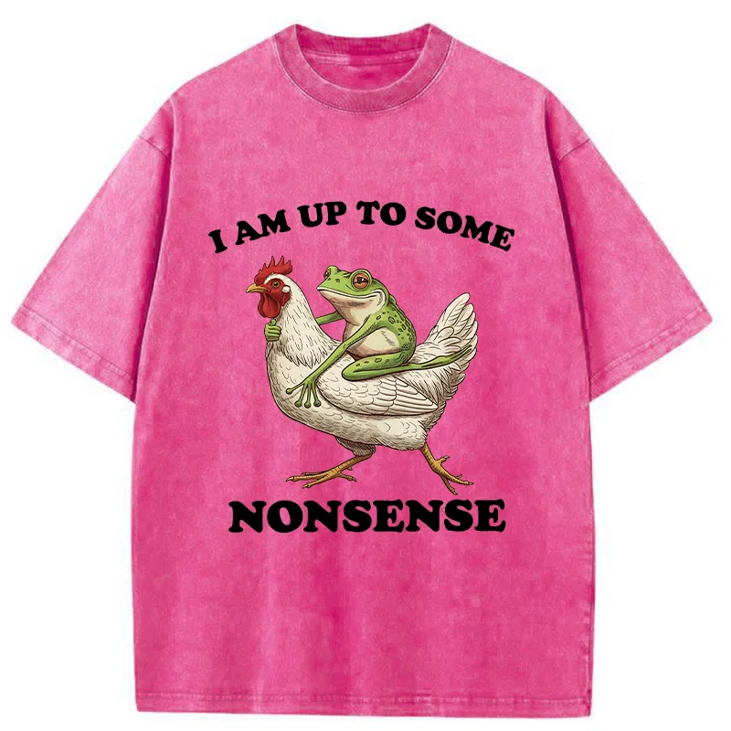 Tokyo-Tiger Frog Riding A Chicken Washed T-Shirt