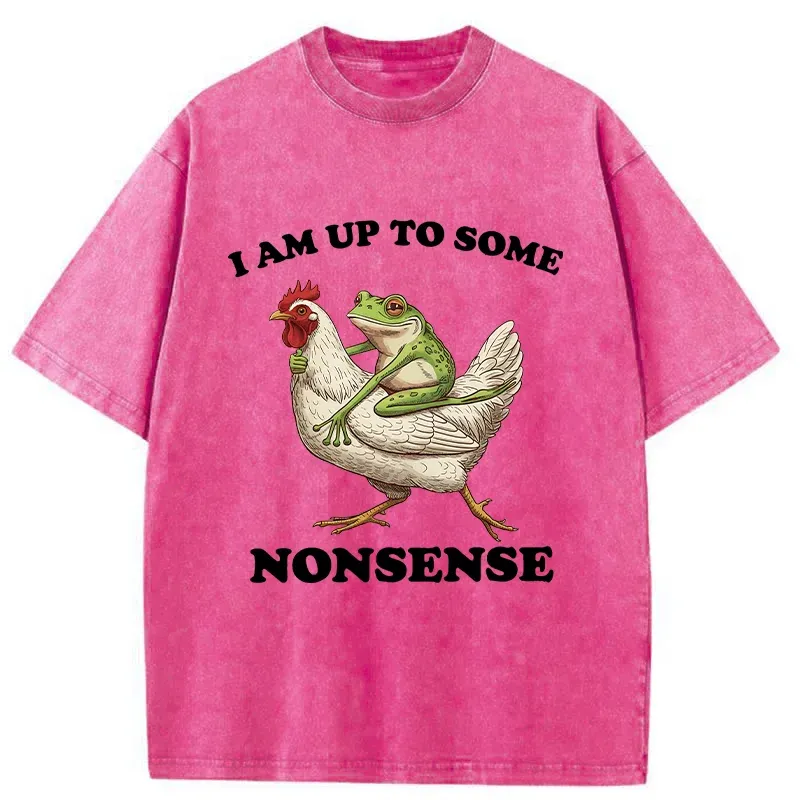 Tokyo-Tiger Frog Riding A Chicken Washed T-Shirt