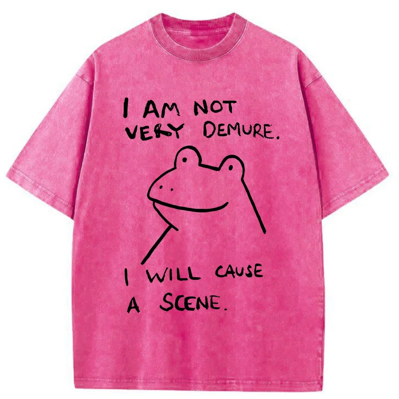 Tokyo-Tiger Humorous Frog Washed T-Shirt