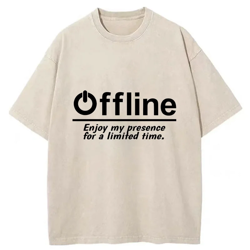 Tokyo-Tiger Offline Gamer Washed T-Shirt