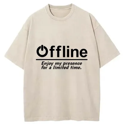 Tokyo-Tiger Offline Gamer Washed T-Shirt
