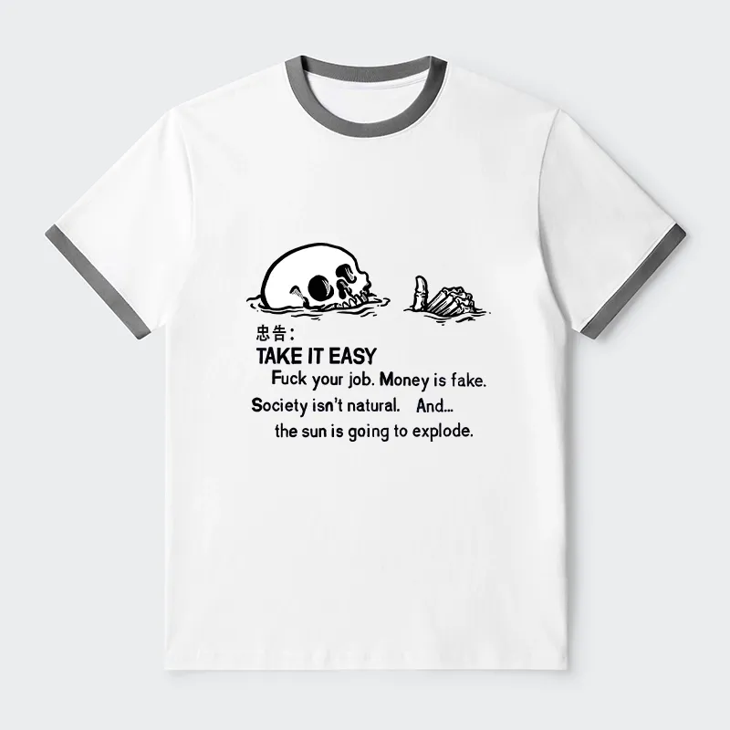 Tokyo-Tiger Skeleton Ridicule Trim T-Shirt