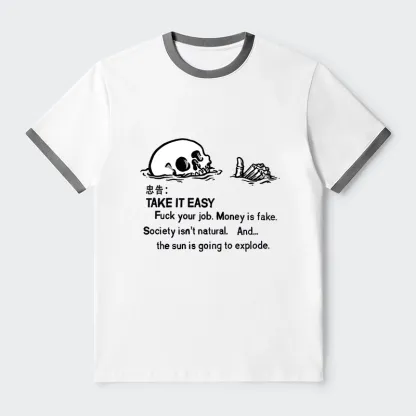 Tokyo-Tiger Skeleton Ridicule Trim T-Shirt