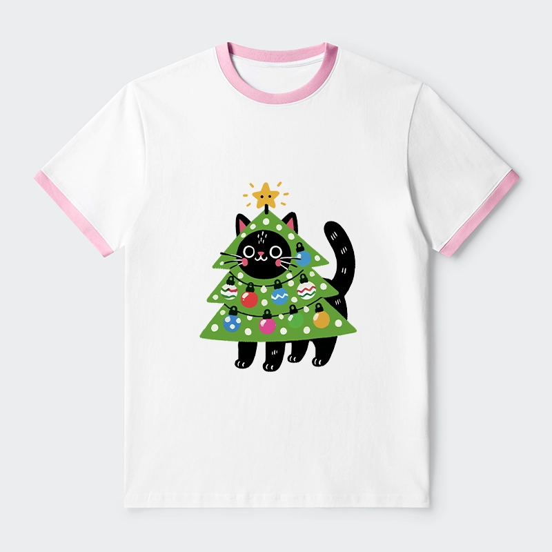 Tokyo-Tiger Christmas Tree Cat Trim T-Shirt
