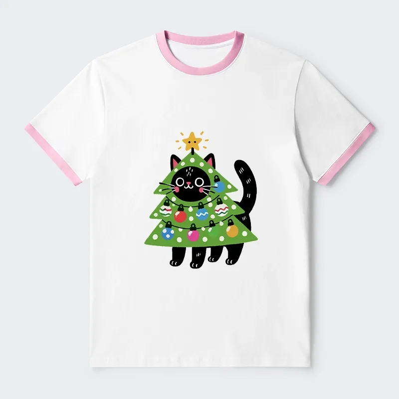 Tokyo-Tiger Christmas Tree Cat Trim T-Shirt