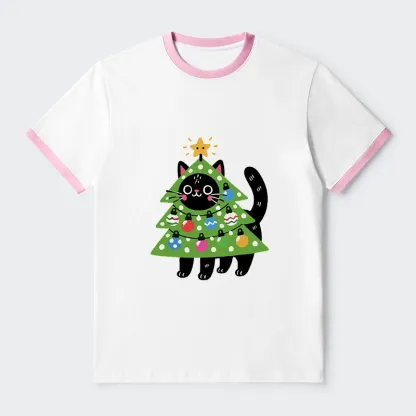 Tokyo-Tiger Christmas Tree Cat Trim T-Shirt