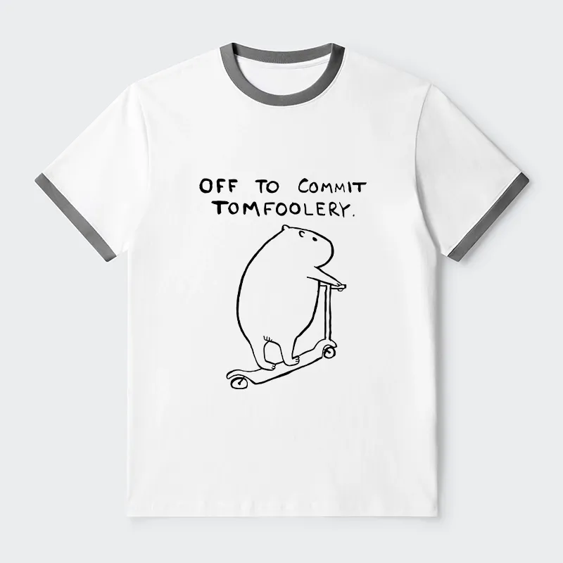 Tokyo-Tiger Capybara Is Ready To Do Something Bad Trim T-Shirt