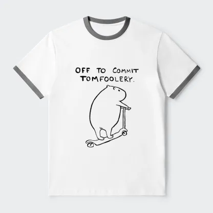Tokyo-Tiger Capybara Is Ready To Do Something Bad Trim T-Shirt