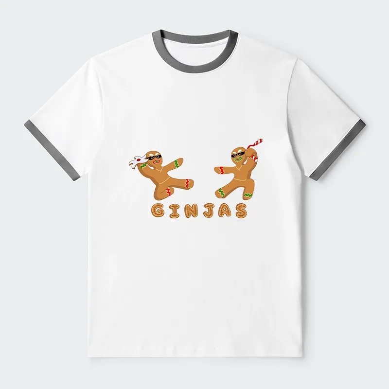 Tokyo-Tiger Gingerbread Ninja Trim T-Shirt