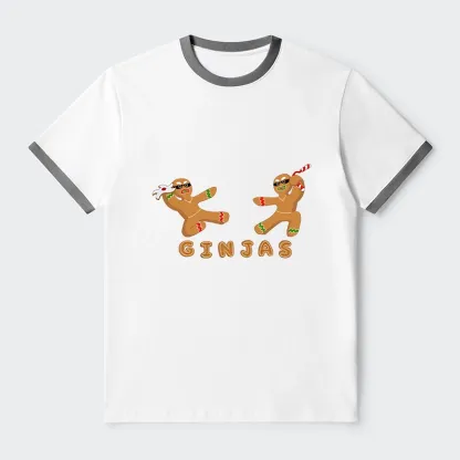 Tokyo-Tiger Gingerbread Ninja Trim T-Shirt