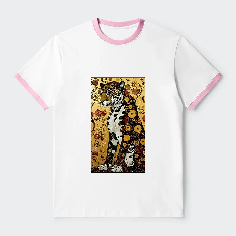 Tokyo-Tiger Magnificent Leopard Trim T-Shirt