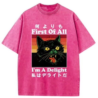 Tokyo-Tiger I'm A Delight Washed T-Shirt