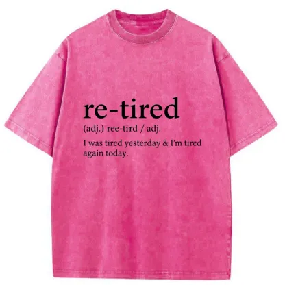 Tokyo-Tiger Re-Tired Funny Washed T-Shirt