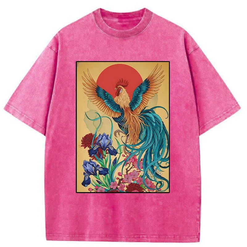 Tokyo-Tiger Phoenix Chicken Washed T-Shirt