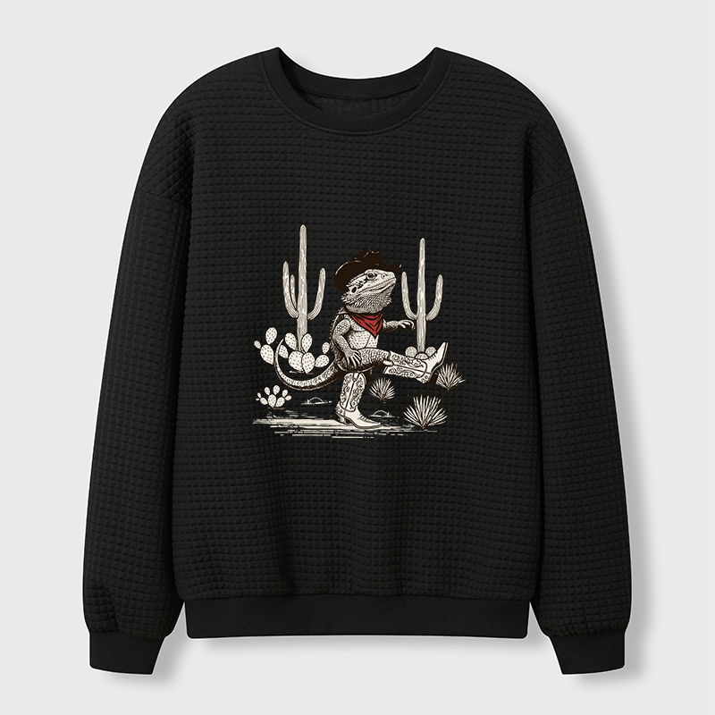 Tokyo-Tiger Cowboy Of The Desert Waffle Sweatshirt