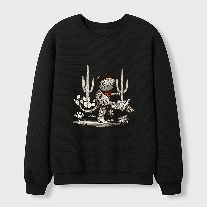 Tokyo-Tiger Cowboy Of The Desert Waffle Sweatshirt