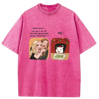 Tokyo-Tiger Christmas Meme Washed T-Shirt