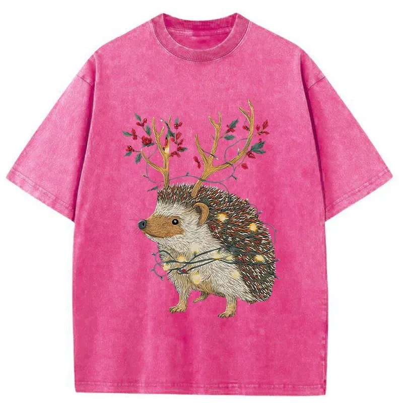 Tokyo-Tiger Christmas Hedgehog Washed T-Shirt