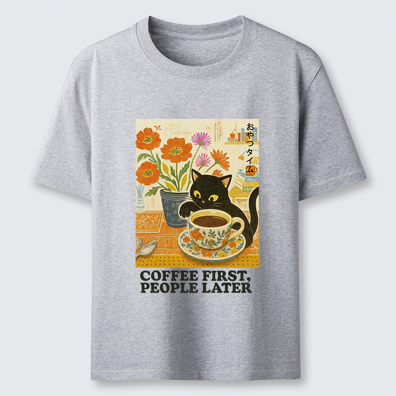 Tokyo-Tiger Kitten Drinks Coffee First Classic T-Shirt