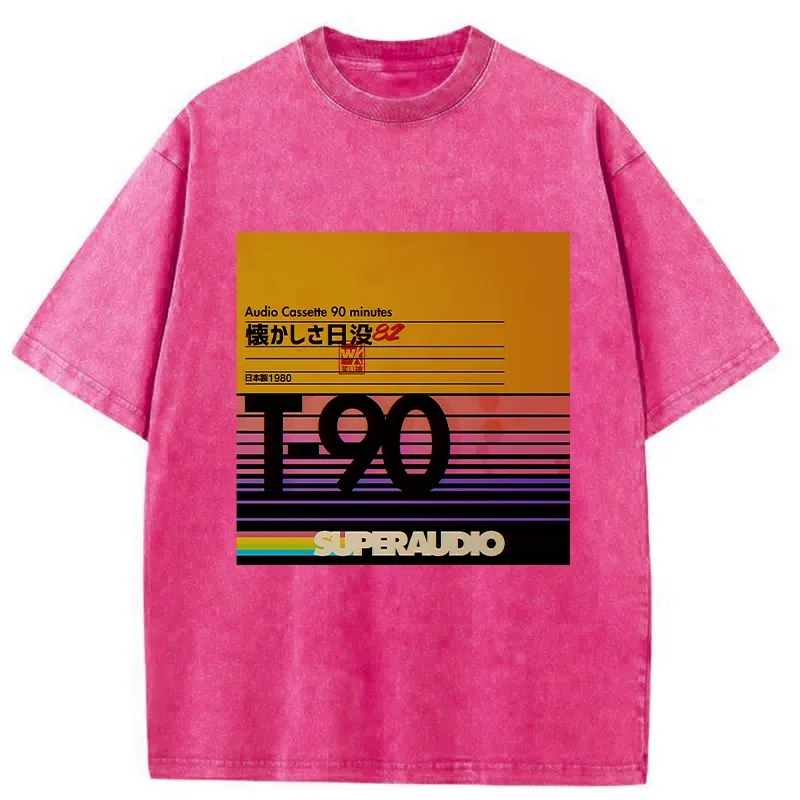 Tokyo-Tiger Audio Cassette 90 Minutes Washed T-Shirt