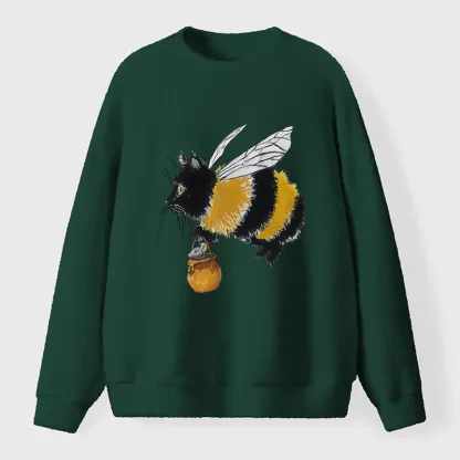 Tokyo-Tiger Catbee Funny Fuzzy Sweatshirt