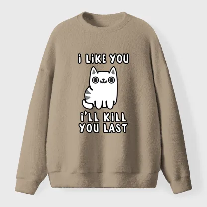 Tokyo-Tiger Cats And Humans Have A Love-hate Relationship Fuzzy Sweatshirt