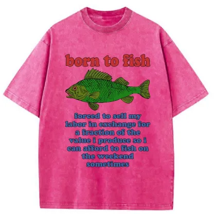 Tokyo-Tiger Born To Fish Washed T-Shirt