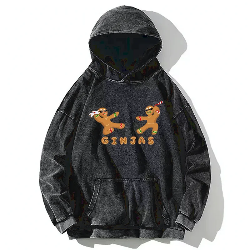 Tokyo-Tiger Gingerbread Ninja Washed Hoodie