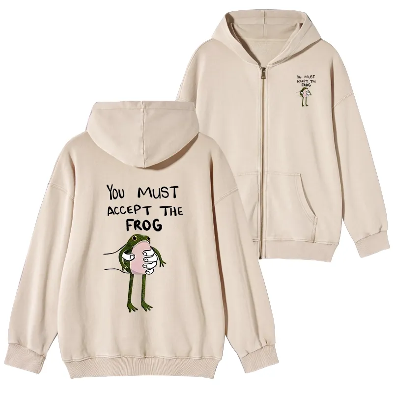 Tokyo-Tiger Accept This Frog Washed Zip Hoodie Sale