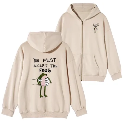 Tokyo-Tiger Accept This Frog Washed Zip Hoodie