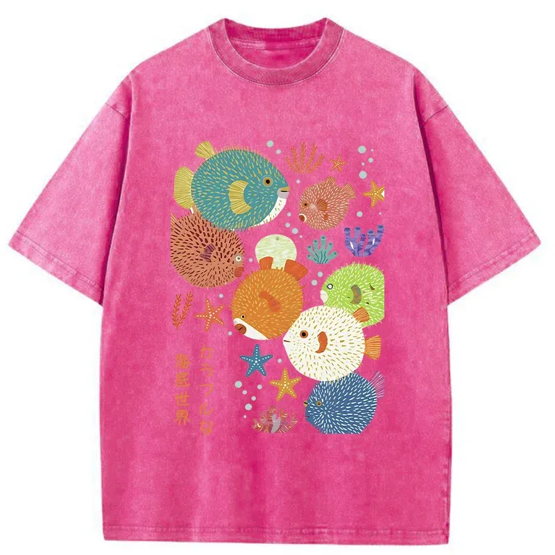 Tokyo-Tiger Japanese Fish Washed T-Shirt