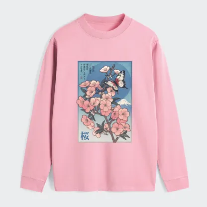 Tokyo-Tiger Ukiyoe Japanese Cherry blossoms Poster Classic Long Sleeve T-Shirt